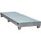Stalen lekbak met rooster, 2400 x 800 mm, grijs RAL 7005