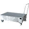 Stalen lekbak met wielen + greep, 1200 x 800 mm, gegalvaniseerd