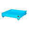 Stalen lekbak zonder rooster, 1200 x 1200 mm, blauw RAL 5012