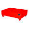 Stalen lekbak zonder rooster, 1200 x 800 mm, rood RAL 3000