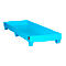Stalen lekbak zonder rooster, 2400 x 800 mm, blauw RAL 5012