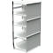 Stalen rek PROGRESS 2000, open hoekkast bouwdeel, achterwand, H 1900 x B 400 + D 600 mm, zwart frame