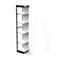 Stalen rek PROGRESS 2000, open hoekkast bouwdeel, achterwand, H 2250 x B 400 + D 400 mm, zilveren frame