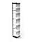 Stalen rek PROGRESS 2000, open hoekkast bouwdeel, achterwand, H 2600 x B 400 + D 400 mm, zilveren frame