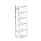 Stalen rek PROGRESS 2000, open hoekkast bouwdeel, zonder achterwand, H 2250 x B 400 + D 400 mm, zilveren frame