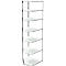 Stalen rek PROGRESS 2000, open hoekkast bouwdeel, zonder achterwand, H 2600 x B 400 + D 400 mm, zwart frame