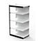 Stalen rek PROGRESS 2000, stellingsectie, achterwand, H 1900 x B 1000 x D 400 mm, zilveren frame
