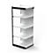 Stalen rek PROGRESS 2000, stellingsectie, achterwand, H 1900 x B 750 x D 400 mm, zilveren frame