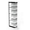 Stalen rek PROGRESS 2000, stellingsectie, achterwand, H 2600 x B 750 x D 400 mm, zilveren frame