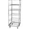 Stalen rolcontainer 600 x 600 mm met 2 zijwanden en 1 achterwand