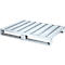 Stalen vlakke pallet, Euromaat, tot 1500 kg, gesloten bovendek, 2 stalen rails, L 1200 x B 800 x H 130 mm, staal, gegalvaniseerd