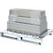 Stalen vlakke pallet, Euromaat, tot 1500 kg, gesloten bovendek, 2 stalen rails, L 1200 x B 800 x H 130 mm, staal, gegalvaniseerd