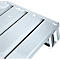 Stalen vlakke pallet, Euromaat, tot 1500 kg, gesloten bovendek, 2 stalen rails, L 1200 x B 800 x H 130 mm, staal, gegalvaniseerd