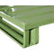 Stalen vlakke pallet, Euromaat, tot 1500 kg, gesloten bovendek, 2 stalen sledes, L 1200 x B 800 x H 130 mm, staal, Resedagroen RAL 6011