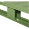 Stalen vlakke pallet, Euromaat, tot 1500 kg, gesloten bovendek, 2 stalen sledes, L 1200 x B 800 x H 130 mm, staal, Resedagroen RAL 6011