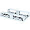 Stalen vlakke pallet, tot 1500 kg, gesloten bovendek, 2 stalen rails, L 800 x B 500 x H 130 mm, gegalvaniseerd staal