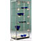 Stand-Präsentationsvitrine Forum V, B 830 x T 430 x H 1760 mm o. Beleuchtung