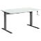 Standaard bureau, rechthoekig, handmatig in hoogte verstelbaar met slinger, C-voet, B 1200 x D 800 x H 728-1188 mm, lichtgrijs/antraciet