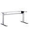 Standaard tafelframe, voor bureaubreedtes 1200-1800 mm, elektrisch in hoogte verstelbaar, H 725-1185 mm, C-voet, blank aluminium