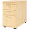Standcontainer Breno 13336, Utensilien- & Hängeregistraturschub, B 428 x T 800 x H 720-760 mm, Spanplatte, Ahorn