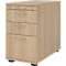 Standcontainer Breno 13336, Utensilien- & Hängeregistraturschub, B 428 x T 800 x H 720-760 mm, Spanplatte, Eiche