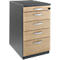 Standcontainer NEVADA, B 430 x T 600 x H 740 mm, dunkelgrau/Eiche