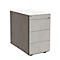 Standcontainer SOLUS PLAY, 1 Utensilienauszug, 3 Schübe, Tiefe 800 mm, grifflos, Ceramic grey