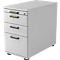 Standcontainer TOPAS LINE, 2 Schübe, 1 Hängeregistraturauszug, 1 Utensilienauszug, abschließbar, B 428 x T 800 x H 720-760 mm, lichtgrau/lichtgrau
