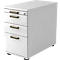 Standcontainer TOPAS LINE, 2 Schübe, 1 Hängeregistraturauszug, 1 Utensilienauszug, abschließbar, B 428 x T 800 x H 720-760 mm, weiß/weiß