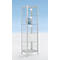 Standvitrine BST, Brandschutzklasse B1, 5 Fächer, abschließbare Flügeltür, B 500 x T 500 x H 1950 mm, Aluminium/Glas, silber