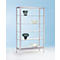Standvitrine BST, Brandschutzklasse B1, 5 Fächer, abschließbare Schiebetüren, B 580 x T 500 x H 1950 mm, Aluminium/Glas, silber