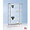 Standvitrine BST, Brandschutzklasse B1, 5 Fächer, abschließbare Schiebetüren, B 730 x T 500 x H 1950 mm, Aluminium/Glas, silber