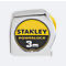 Stanley Powerlock Rollbandmaß, 3 Meter, in einem verchromten Gehäuse mit gelber Beschriftung.