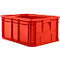 Stapelbak serie 14/6-1, van PP, met handgreep, inhoud 71 l, rood