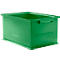 Stapelbak serie 14/6-230, van polypropeen, met handgreep, inhoud 26 l, groen