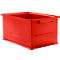 Stapelbak serie 14/6-230, van polypropeen, met handgreep, inhoud 26 l, rood