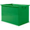Stapelbak serie 14/6-2Z, van polypropyleen, met verzonken handgreep, inhoud 33 L, groen