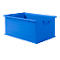Stapelbox SSI Schäfer serie 14/6-2, volume 21 l, tot 30 kg, verzonken handgrepen &amp; etikethouder, polypropeen, blauw, 10 stuks