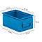 Stapelkasten Serie ST14/6-3, aus Stahl, Inhalt 9,3 L, ideal f. schwere Güter, blau