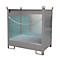 Stapelpallet voor vaten Bauer FSP-2 G, spatbeschermingswand 3-zijden, voor 2 x 200 l vat, grijs