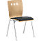 Stapelstoel 7450, voorgevormde zitting, lordosesteun, designgaten, zonder armleuningen, bekledingsstof Point/Trevira CS, grijs