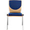 Stapelstoel 7450, voorgevormde zitting, lordosesteun, rugkussen, zonder armleuningen, bekledingsstof Point/Trevira CS, blauw