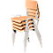 Stapelstuhl Ceha® CS 3, stapelbar bis 15 Stück, ohne Armlehnen, Sperrholz & Stahlrohr pulverbeschichtet, B 385 x T 390 x H 490 mm, Buche/lichtgrau