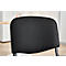 Stapelstuhl ISO Basic, ohne Armlehnen, 4-Fußgestell, Stoffbezug, stapelbar bis 12 Stück, B 545 x T 560 x H 820 mm, Bezug schwarz, Gestell schwarz