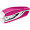 Pink stapler with white accents, Leitz logo visible.