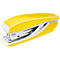 Yellow stapler with white accents; Leitz brand.