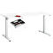 Start Up bureau, T-voet frame, B 1600 x D 800 x H 735 mm, wit + lade