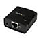 Schwarzer Netzwerkadapter mit StarTech.com Logo, Ethernet-Port und Status-LEDs.