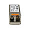 Ein SFP-Modul, silberfarbenes Metallgehäuse mit schwarzer Steckerseite und orangefarbener Sicherung. Beschriftung: StarTech, SFP10GLRMST, 10G 1310nm 2km.