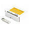 Ein SFP+ Transceiver und eine Verpackung von StarTech.com. Auf der Verpackung steht "Networking" und "10G-SFPP-BXU-40K".
